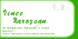 vince marozsan business card